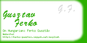 gusztav ferko business card